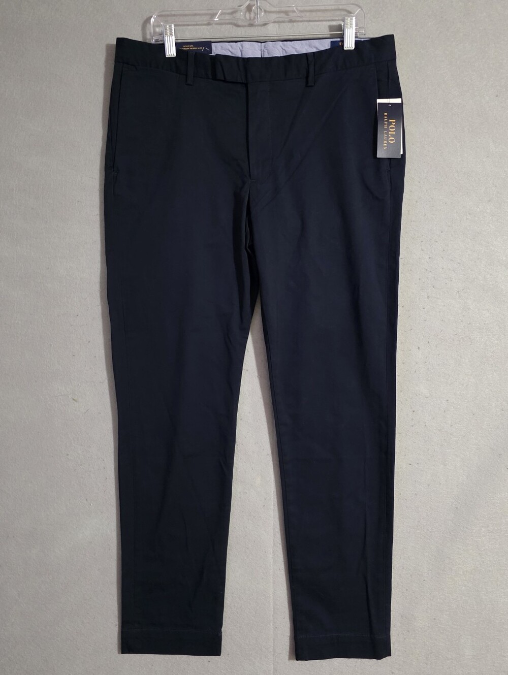 NWT Polo Ralph Lauren Mens Navy Stretch Tailored Slim Fit Pants Size 34x30